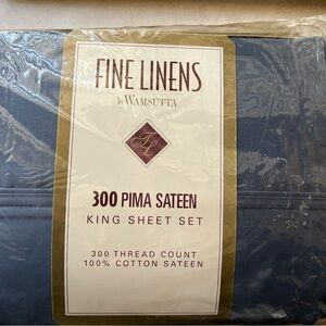 Wamsutta 300 Pima sateen king sheet set